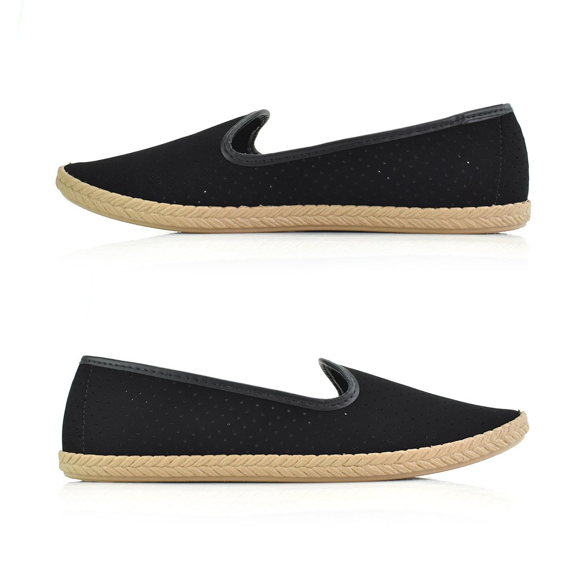 Sapatilha Moleca Nobuck Microperfuros Feminina Ultraleve Preto 4