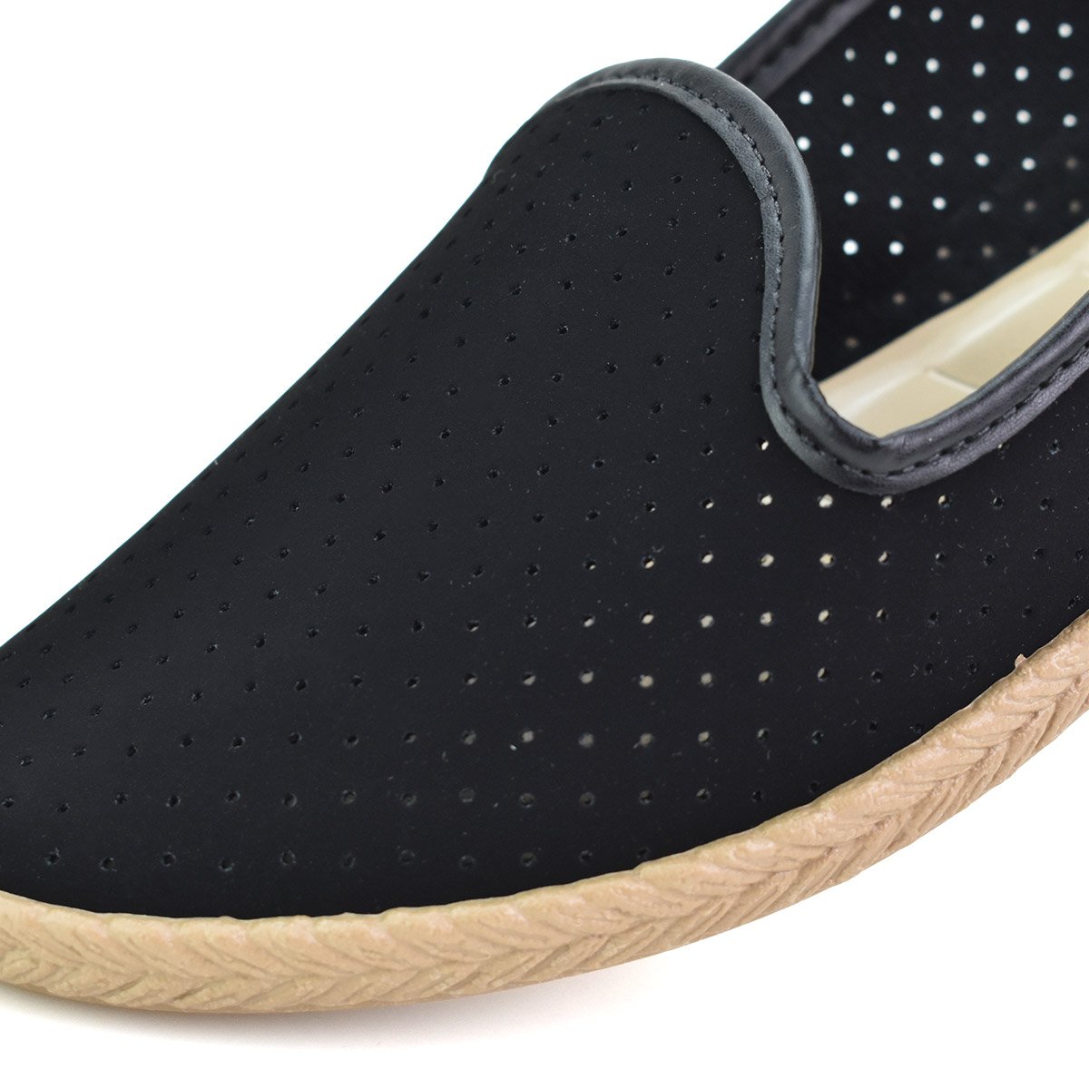 Sapatilha Moleca Nobuck Microperfuros Feminina Ultraleve Preto 5
