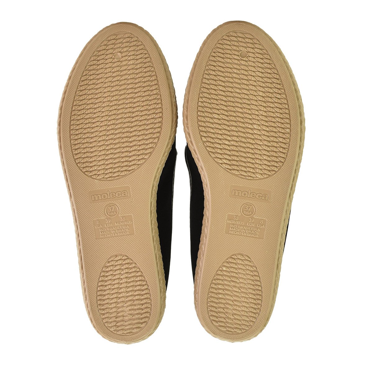 Sapatilha Moleca Nobuck Microperfuros Feminina Ultraleve Preto 7