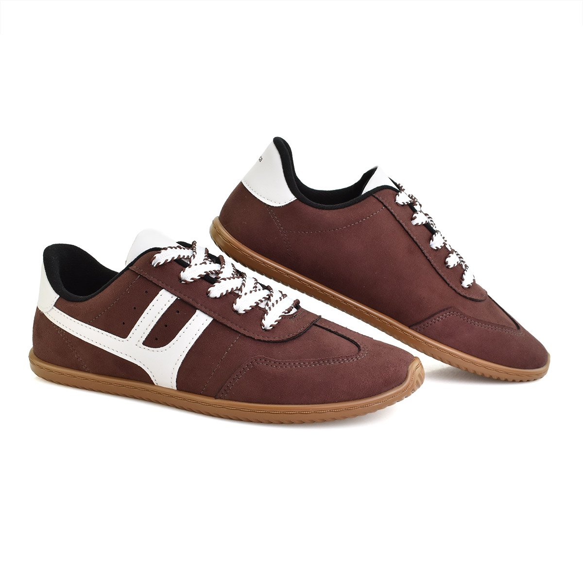 Tenis Moleca Camurca Flex Cadarco Feminino Estilo Moderno Marrom 2