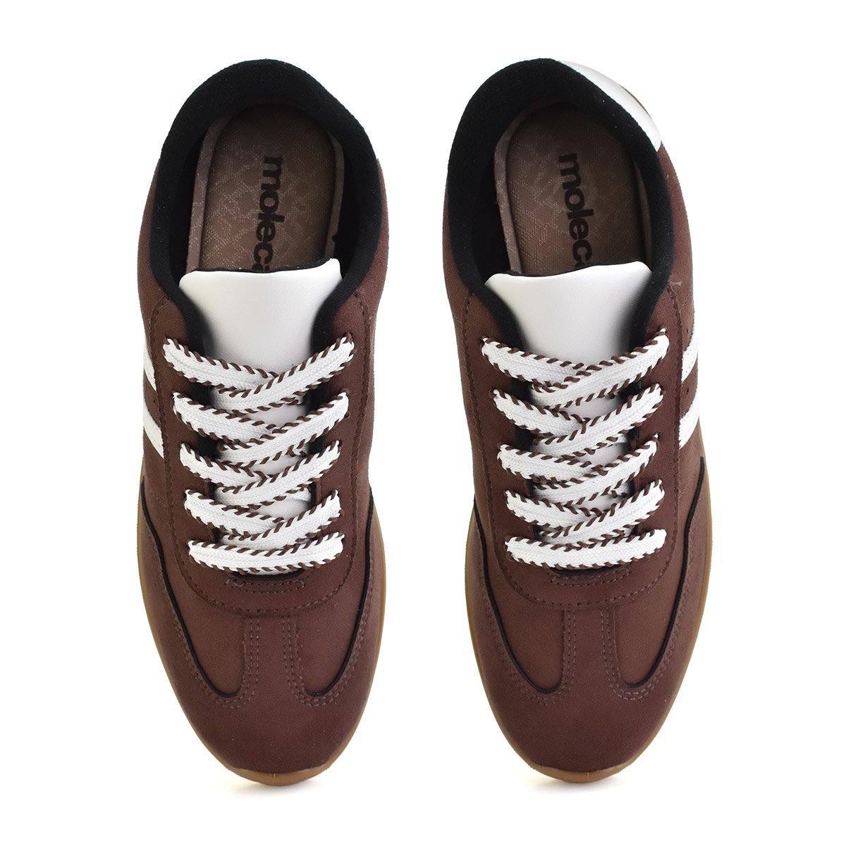 Tenis Moleca Camurca Flex Cadarco Feminino Estilo Moderno Marrom 3