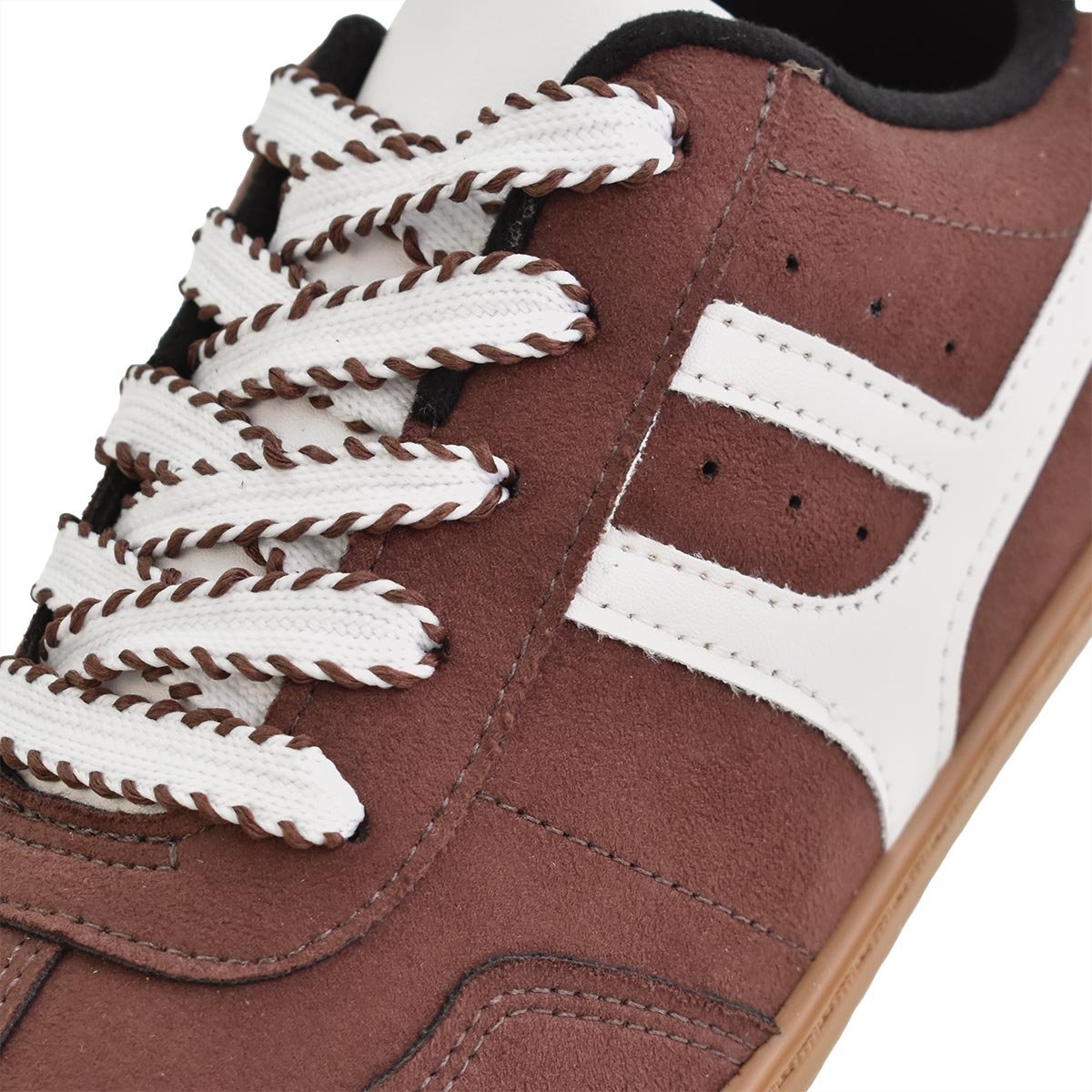 Tenis Moleca Camurca Flex Cadarco Feminino Estilo Moderno Marrom 5