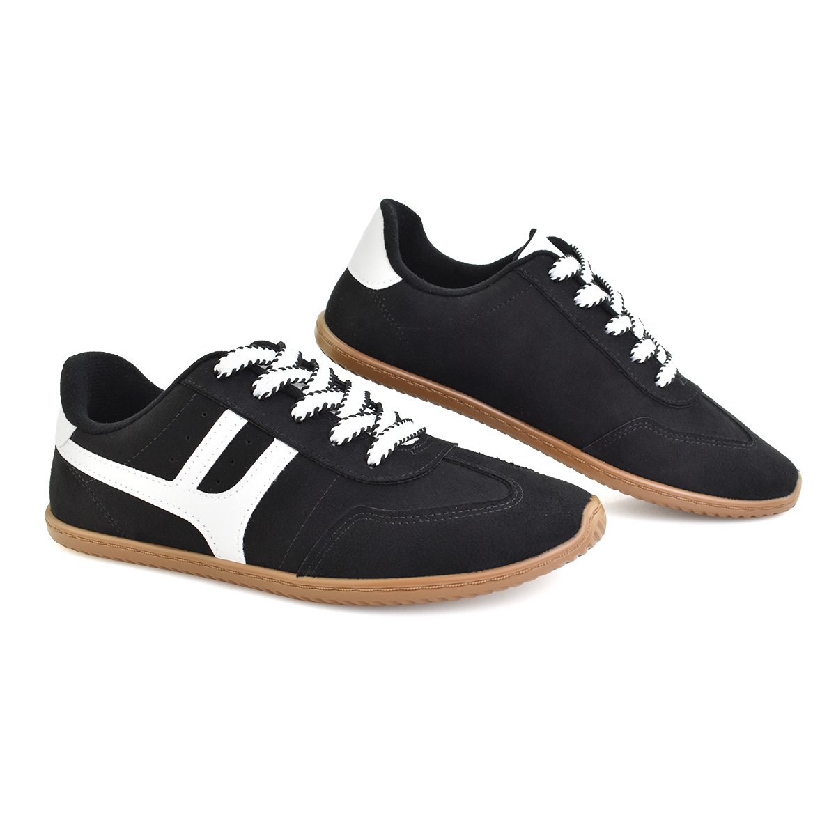 Tenis Moleca Feminino Solado Antiderrapante Palmilha Macia Preto 2