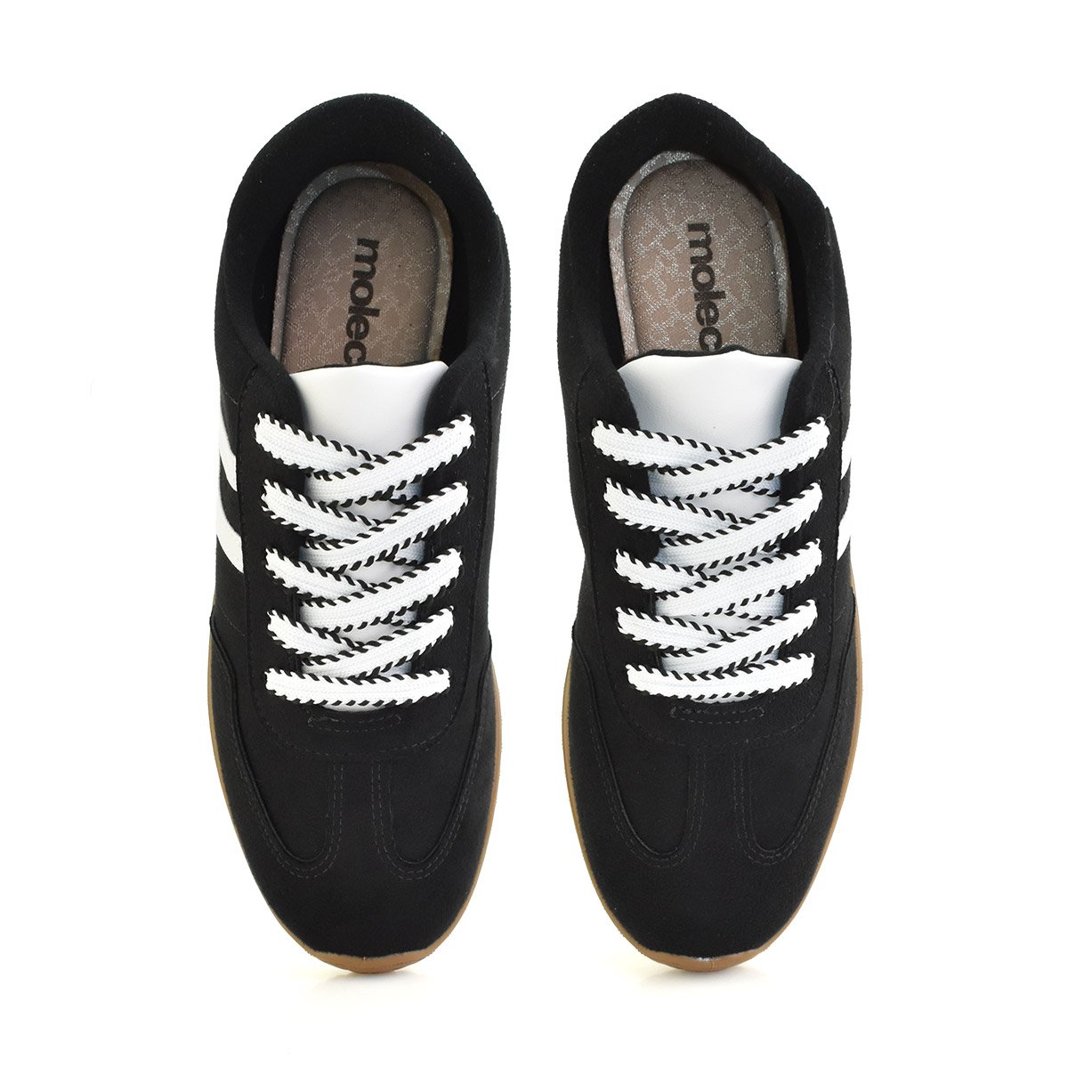 Tenis Moleca Feminino Solado Antiderrapante Palmilha Macia Preto 3