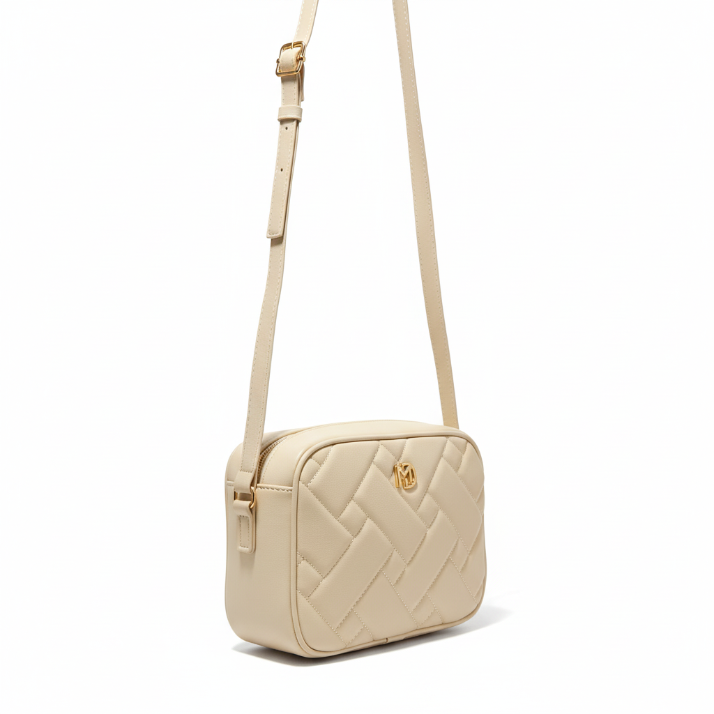 Bolsa Modare Napa Creme Feminina Transversal Leveza Bege 6