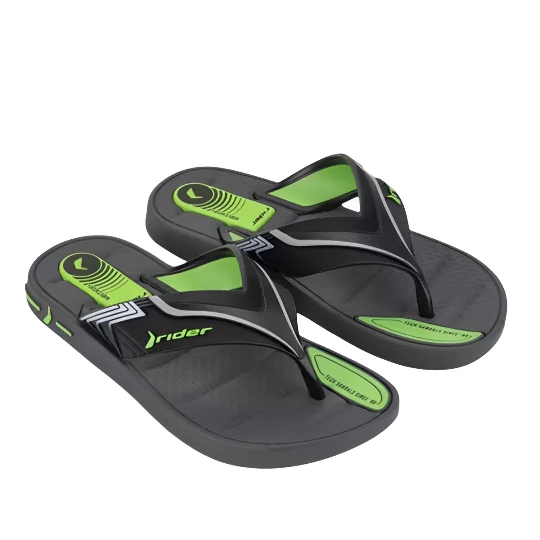 Chinelo Rider Sprint Meninos Grafite Preto Leveza Cinza 2