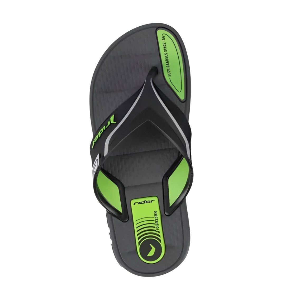 Chinelo Rider Sprint Meninos Grafite Preto Leveza Cinza 4