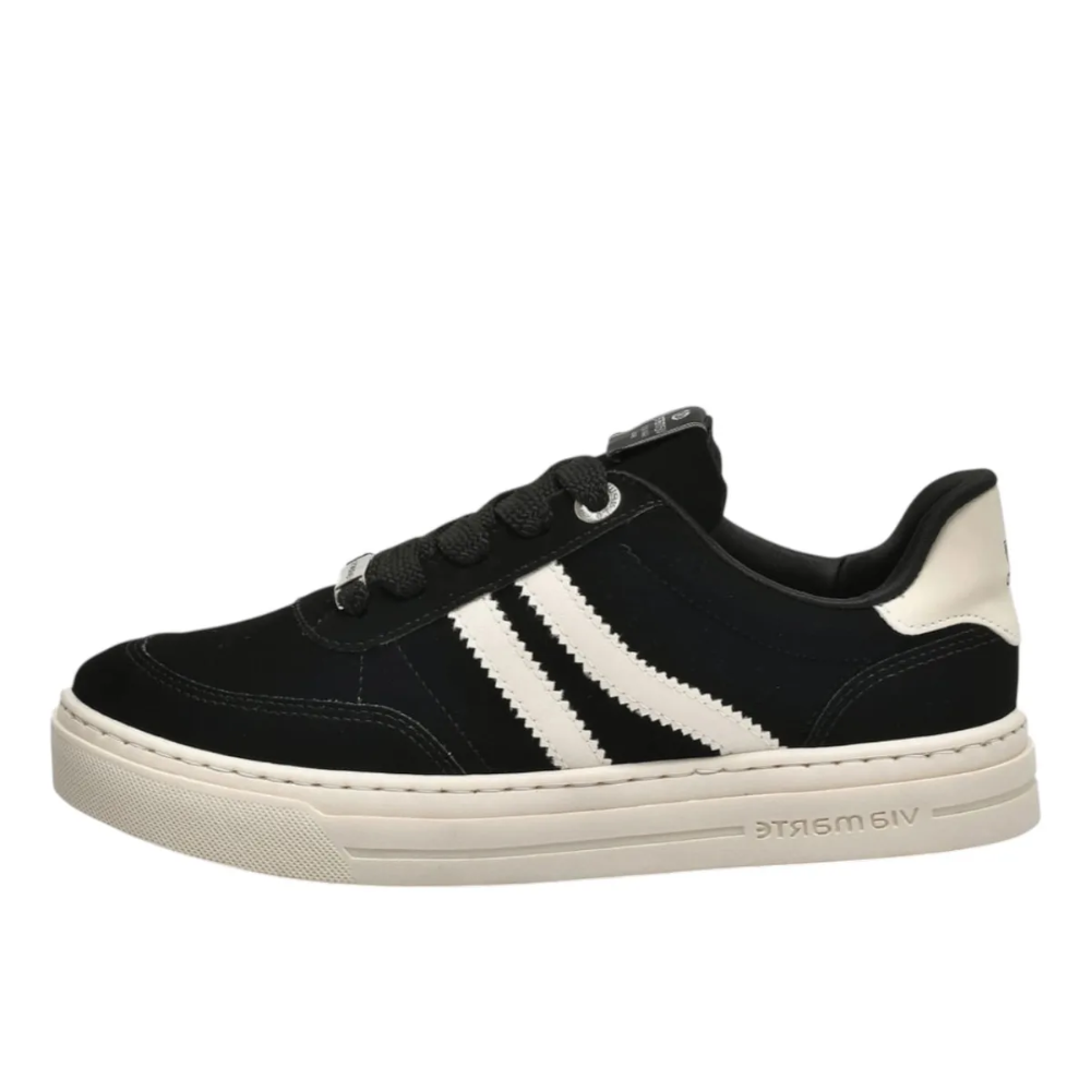 Tenis Via Marte Antiderrapante Preto Cadarco Feminino Preto 3