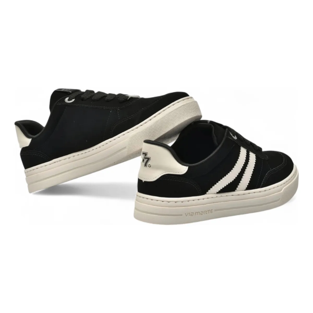 Tenis Via Marte Antiderrapante Preto Cadarco Feminino Preto 4