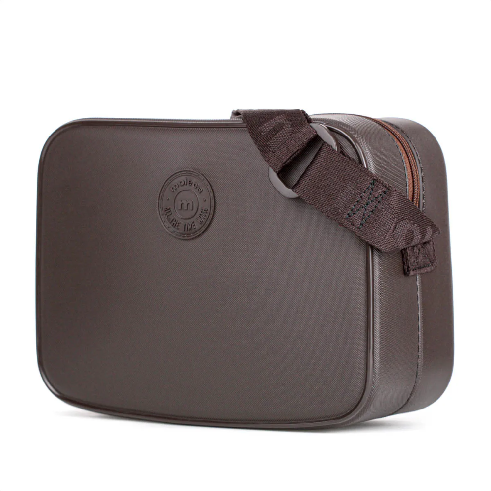 Bolsa Casual Moleca Textura Gorgurao Cafe Feminina Estilosa Marrom 3