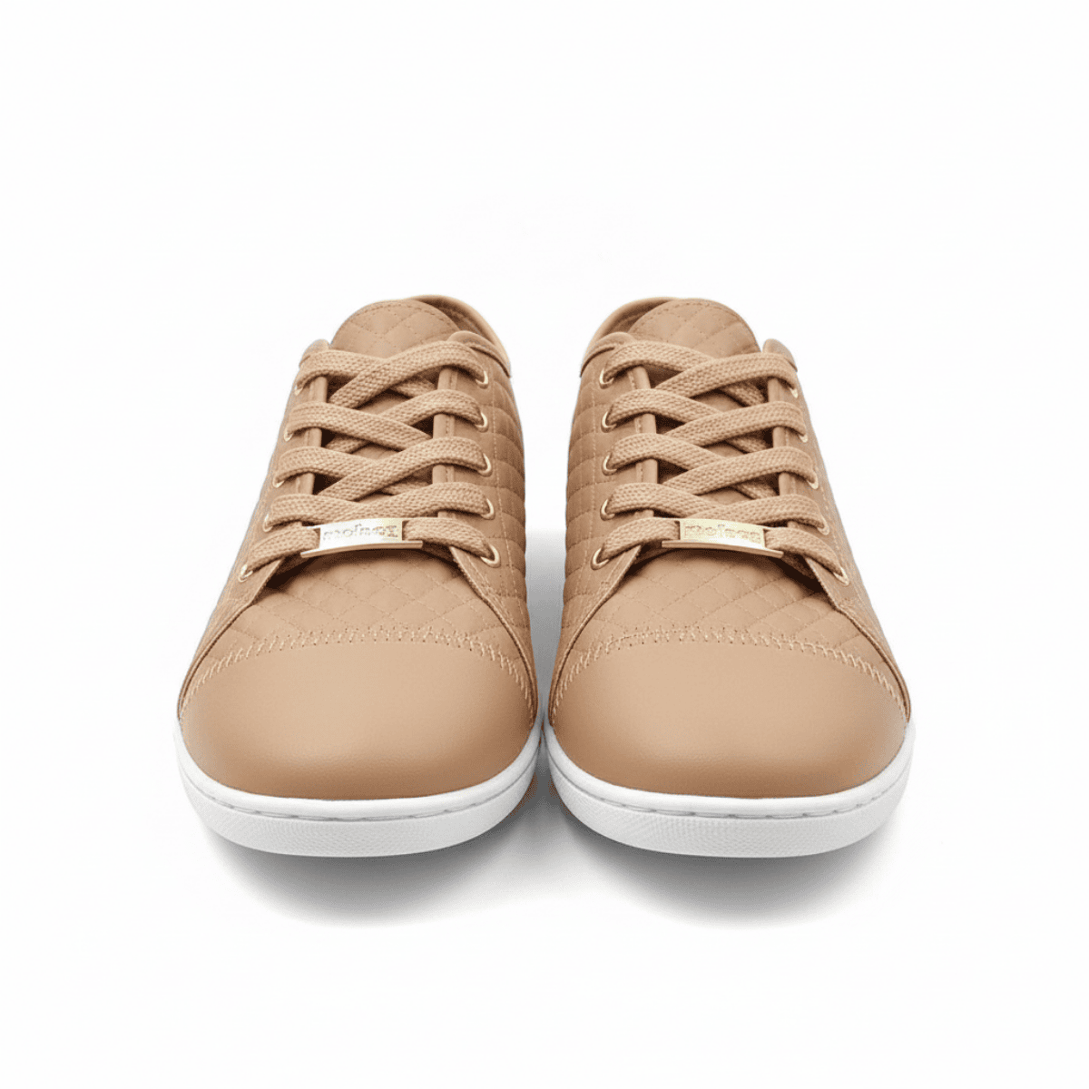 Tenis Moleca Nude Cadarco Dourado Ultraleve Estilo Moderno Bege 2