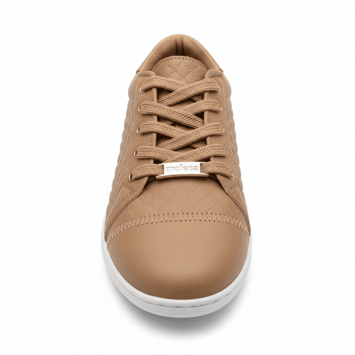Tenis Moleca Nude Cadarco Dourado Ultraleve Estilo Moderno Bege 3