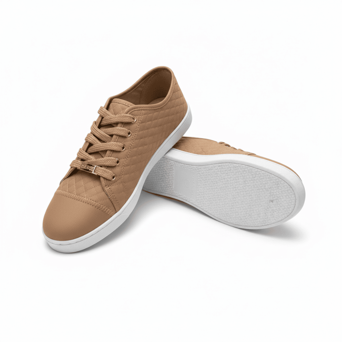 Tenis Moleca Nude Cadarco Dourado Ultraleve Estilo Moderno Bege 4