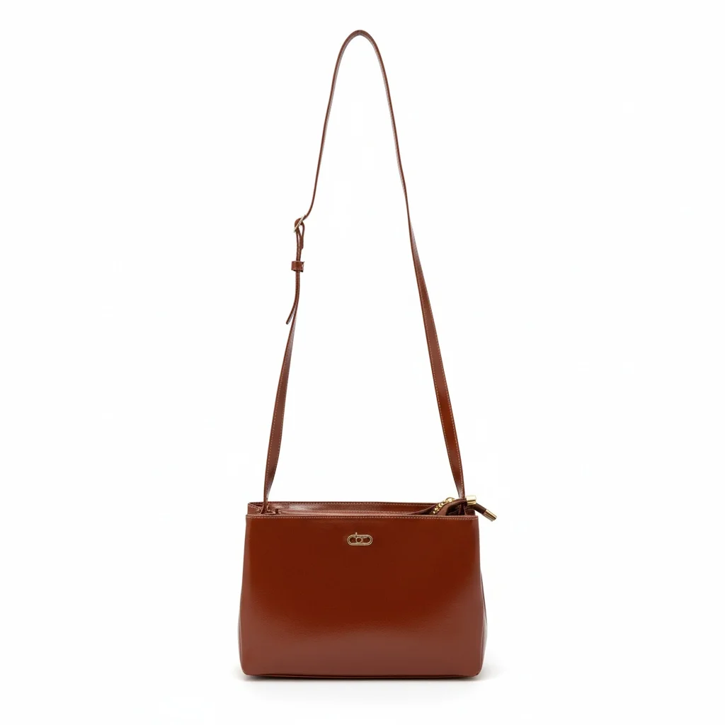 Bolsa Beira Rio Marrom Alca Fina Elegancia Dourada Marrom 2