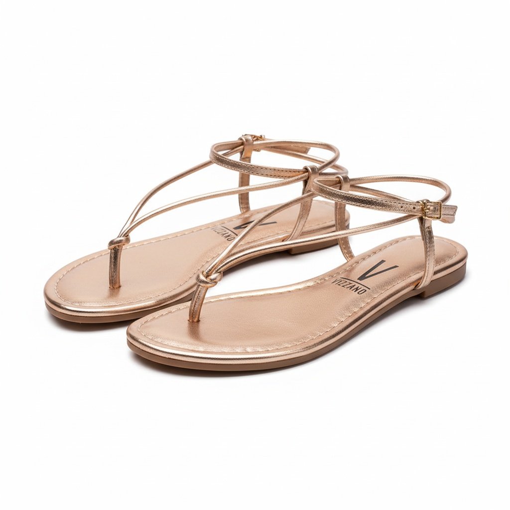 Vizzano Rasteira Ouro Rosado No Delicadeza Leveza Urbana Rose Gold 5
