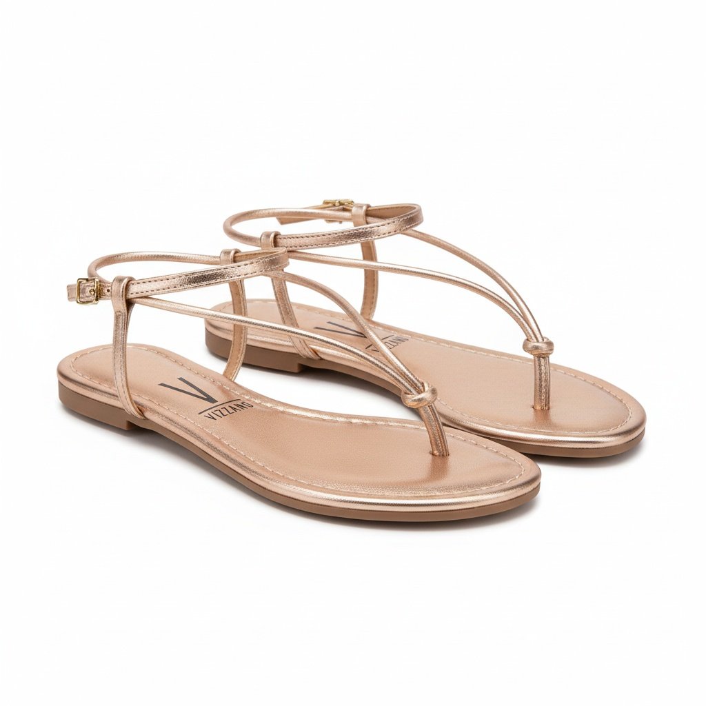 Vizzano Rasteira Ouro Rosado No Delicadeza Leveza Urbana Rose Gold 2