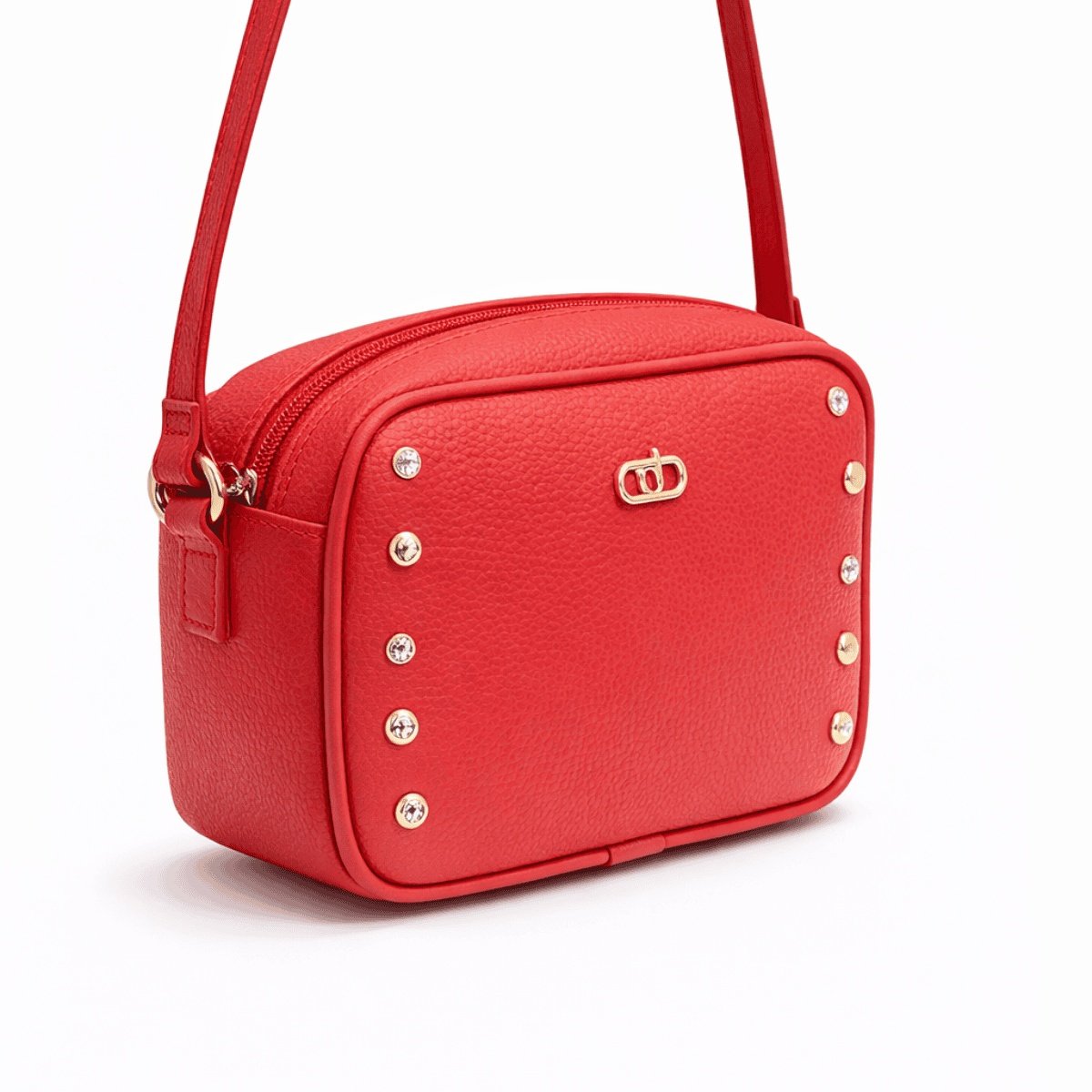 Beira Rio Transversal Vermelha Charme Dourado Feminina Vermelho 6