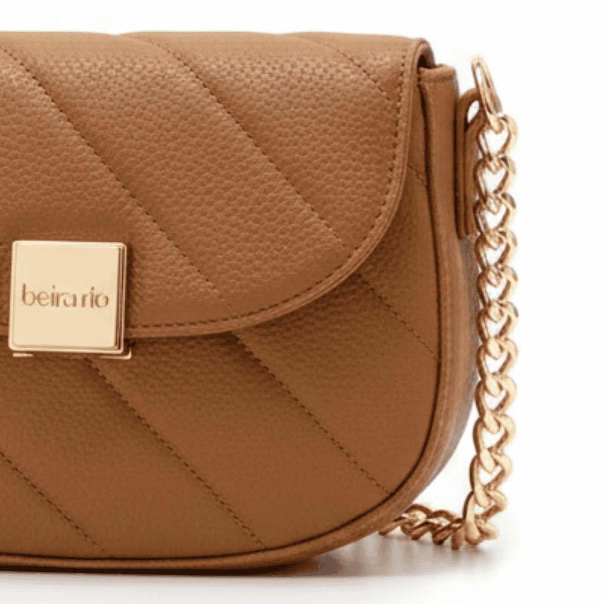 Bolsa Beira Rio Matelasse Camel Design Sofisticado Marrom 2