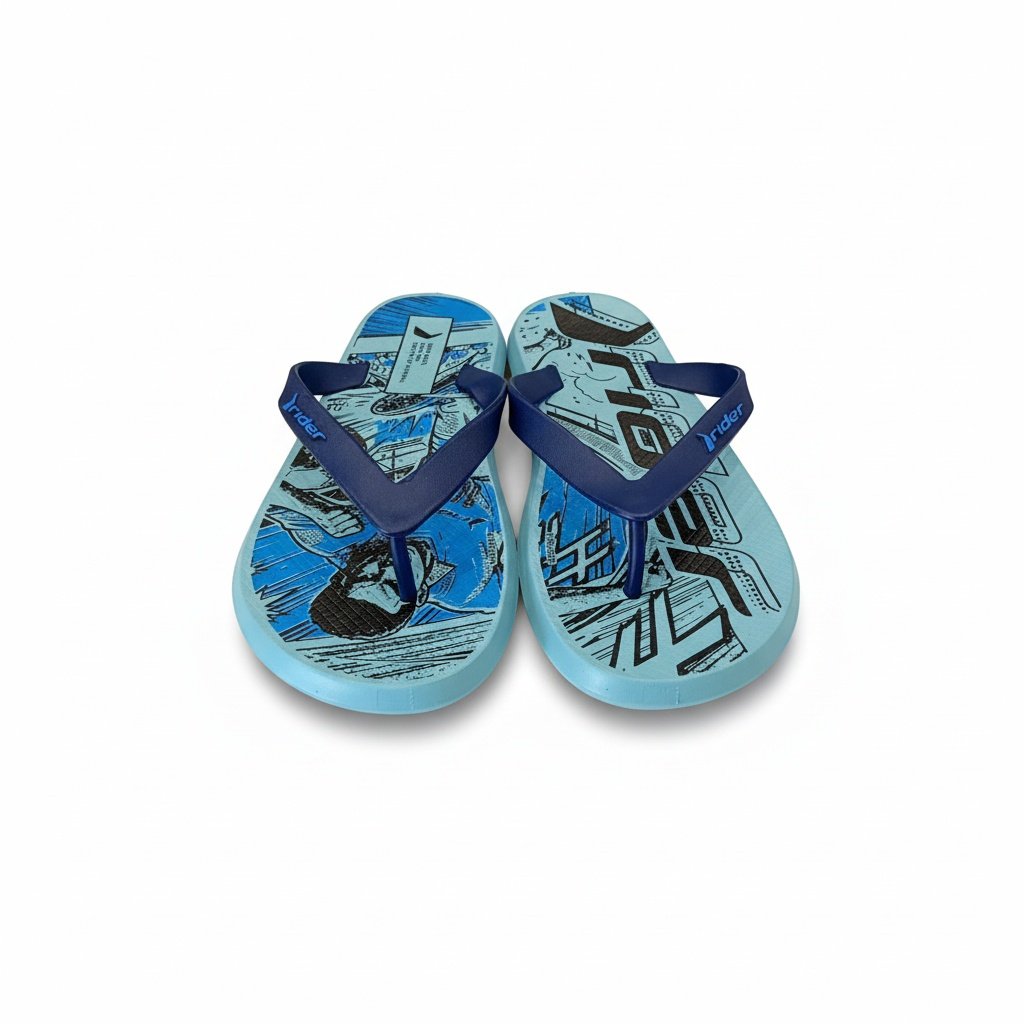 Chinelo Rider Meninos Infantil Confortavel Azul  Azul 2