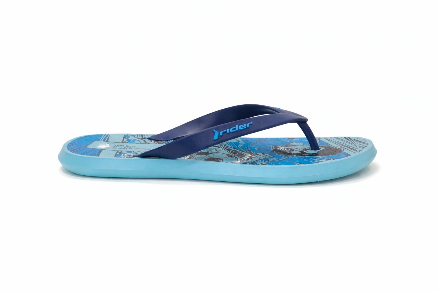 Chinelo Rider Meninos Infantil Confortavel Azul  Azul 3