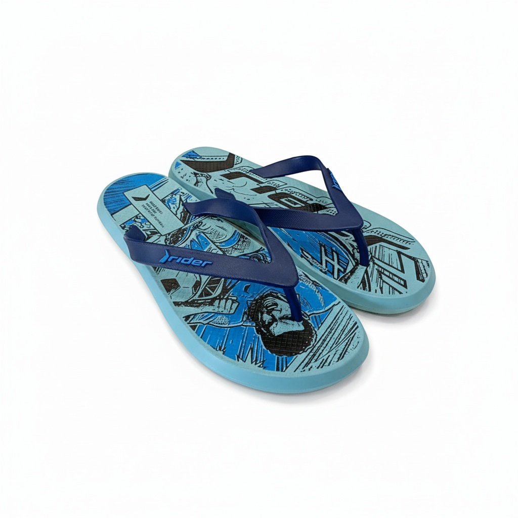 Chinelo Rider Meninos Infantil Confortavel Azul  Azul 4