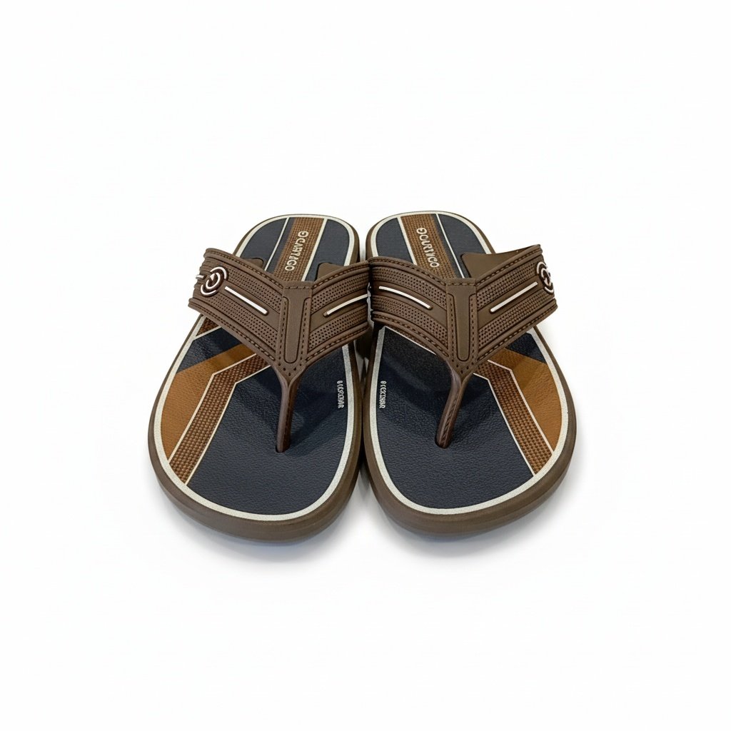 Chinelo Cartago Urban Marrom Cinza Meninos Ultraleve Marrom 4