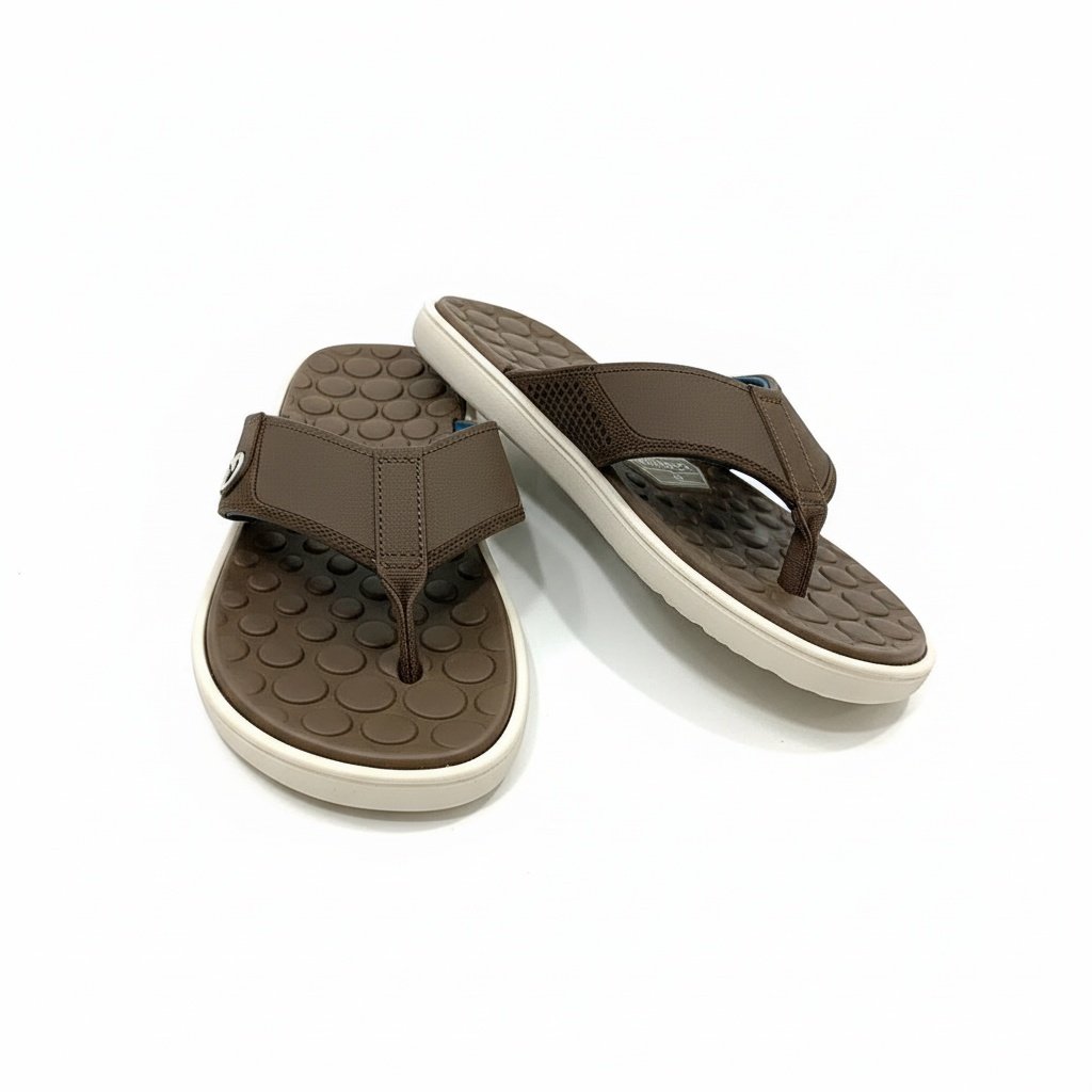 Chinelo Cartago Masculino Bege Marrom Azul Anatomico Marrom 4