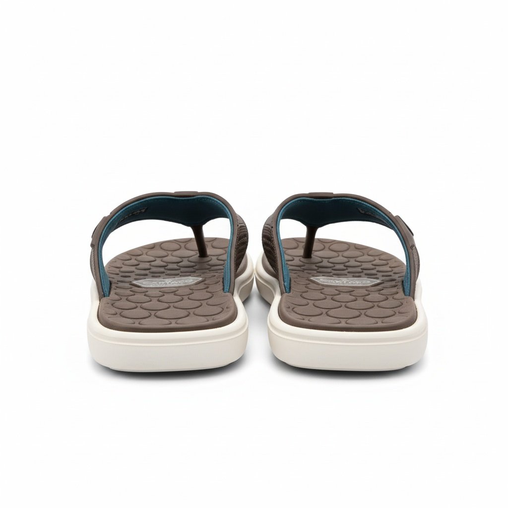 Chinelo Cartago Masculino Bege Marrom Azul Anatomico Marrom 5