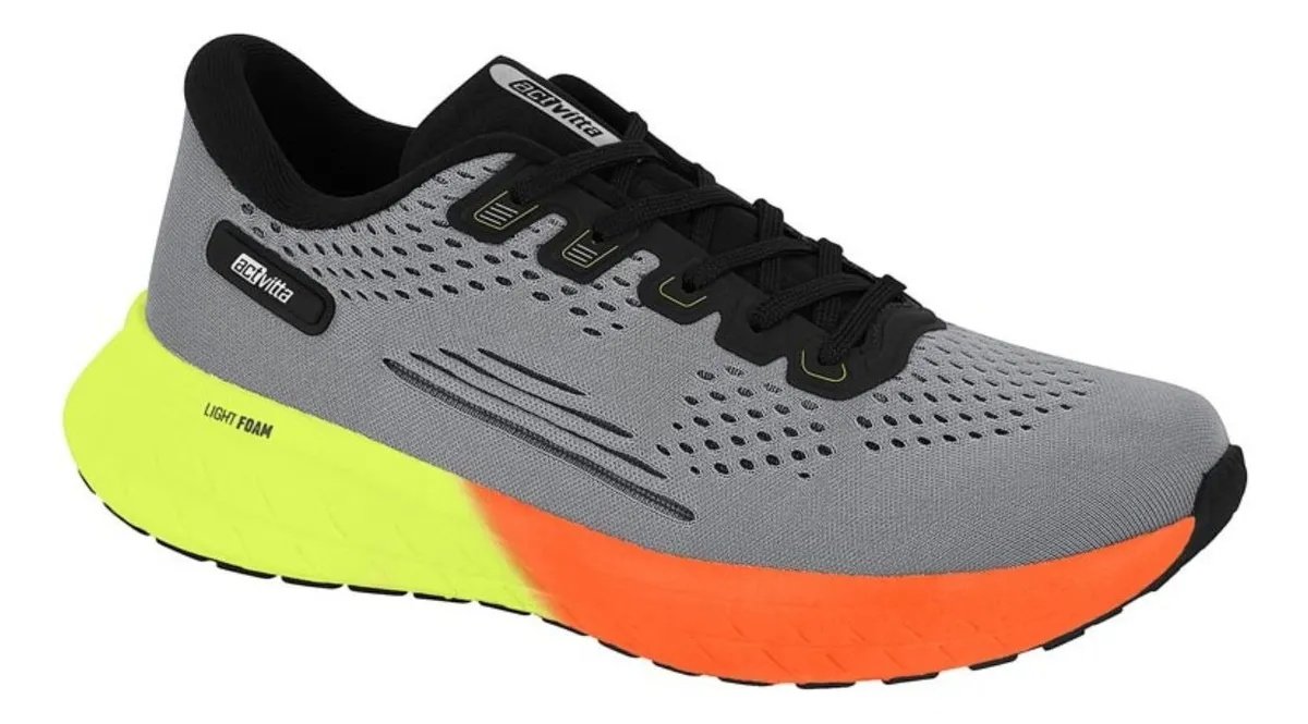 Activitta Vegas Masculino Cinza Preto Lime Estilo Ativo