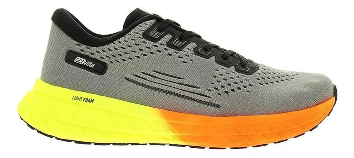 Activitta Vegas Masculino Cinza Preto Lime Estilo Ativo Cinza 6