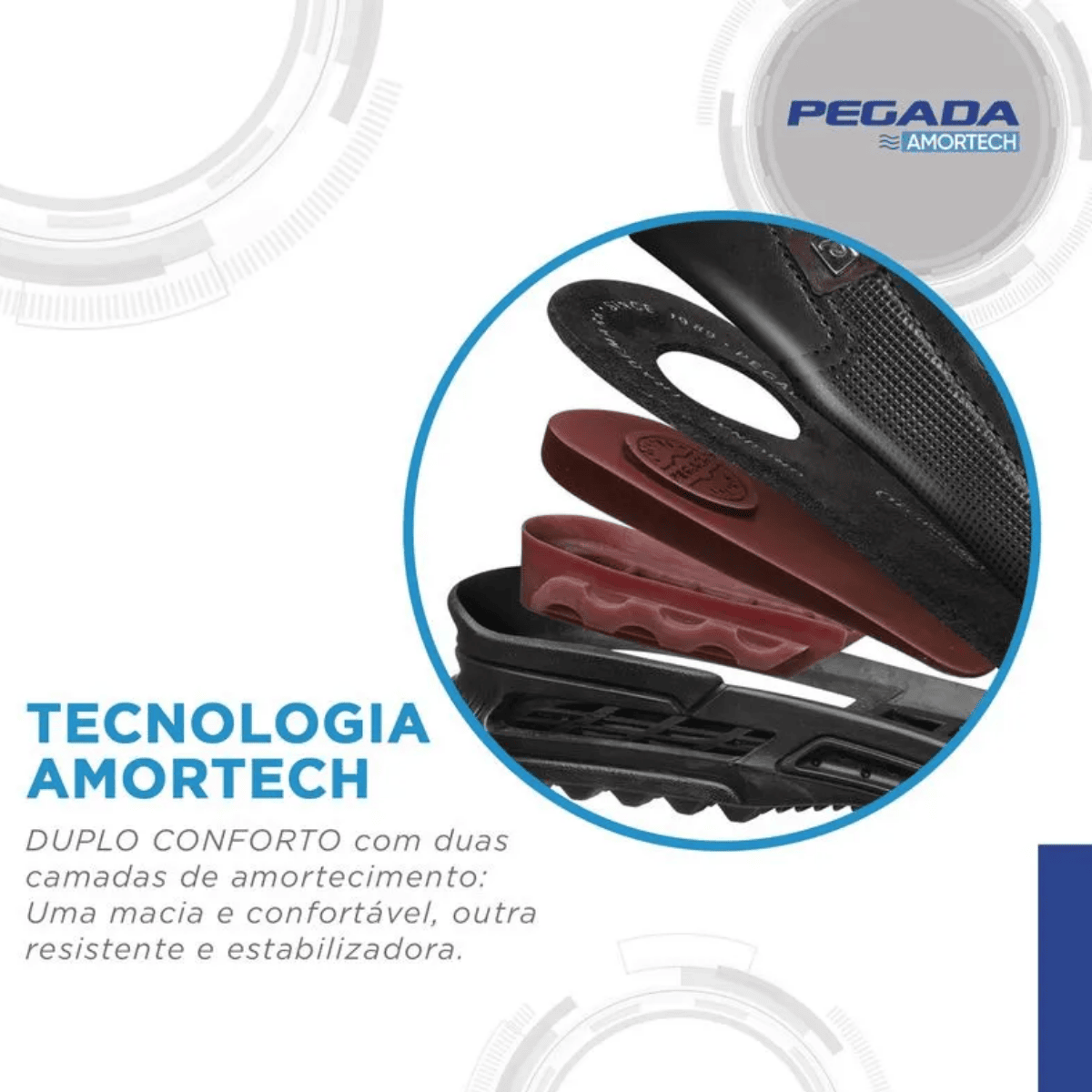 Tenis Casual Pegada Marinho Design Moderno Conforto  Azul Marinho 6