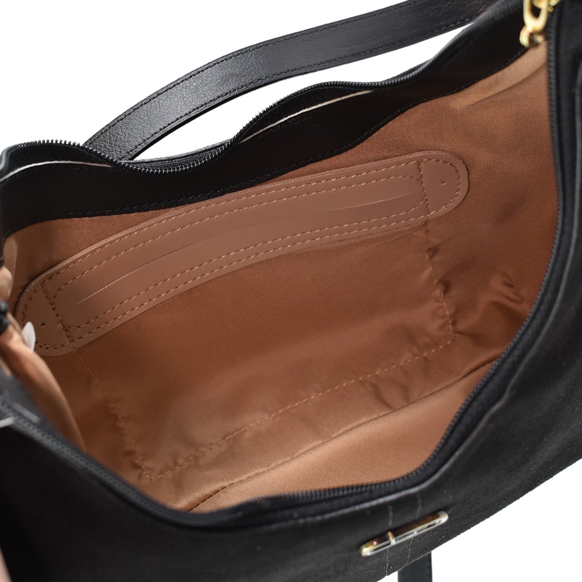 Bolsa Beira Rio Preta Tachas Dourado Alca Ajustavel  Preto 6