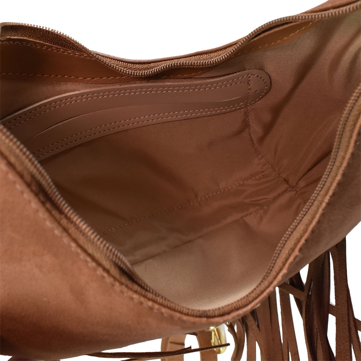 Beira Rio Bolsa Feminino Marrom Tiracolo Franja Marrom 6