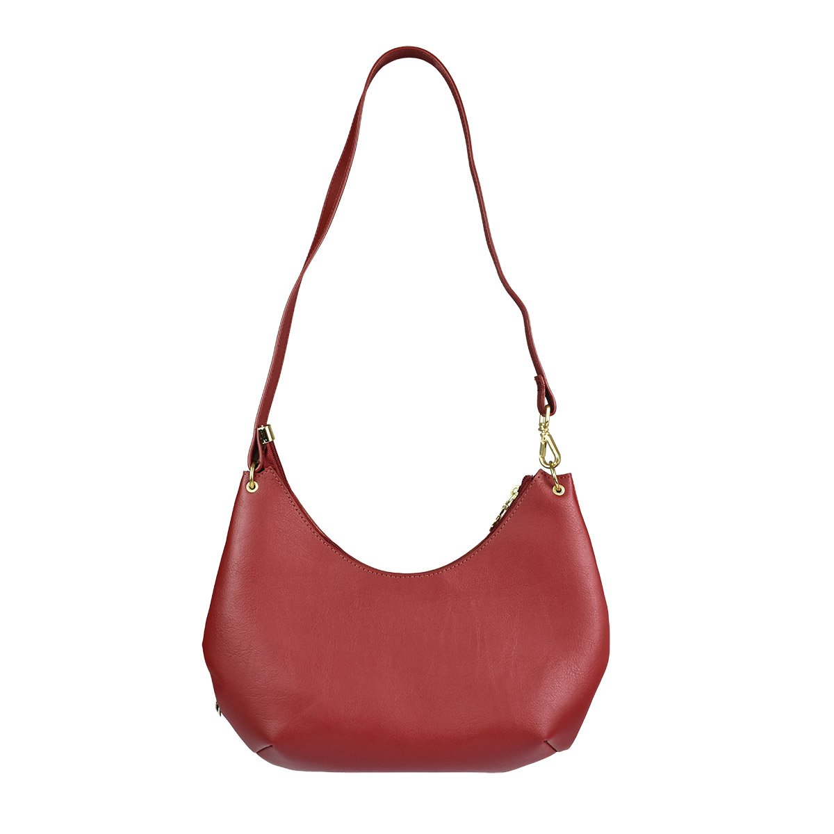 Bolsa Beira Rio Cherry Detalhes Dourados Sofisticados Vermelho 5