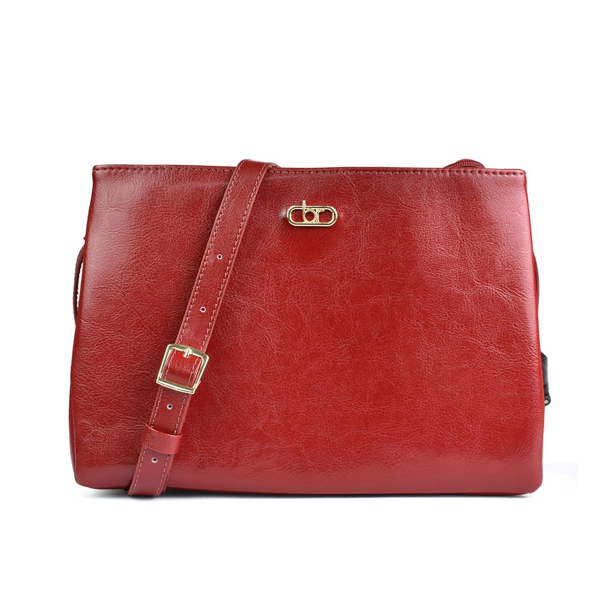 Bolsa Beira Rio Cherry  Transversal Alca Regulavel Vermelho 2