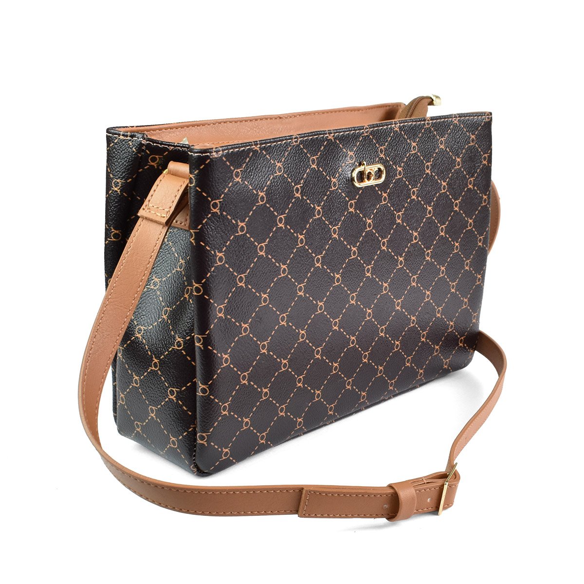 Beira Rio Monograma Cafe Camel Feminina Ajustavel  Café 2