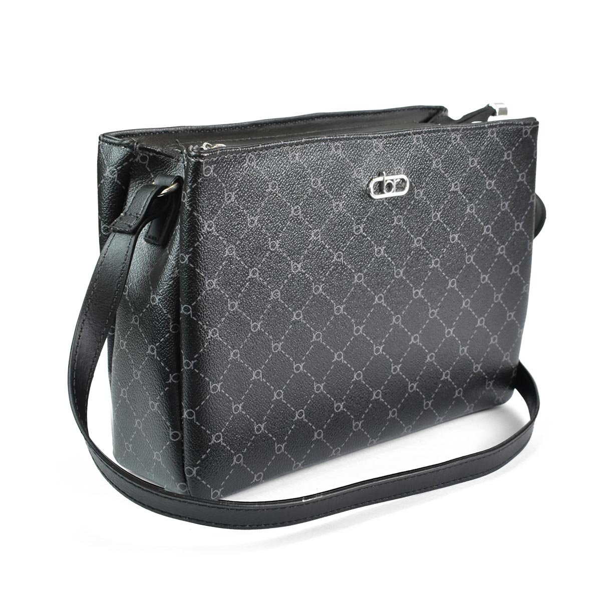 Beira Rio Monograma Grafite Elegancia Preta Feminina Leveza Preto 3