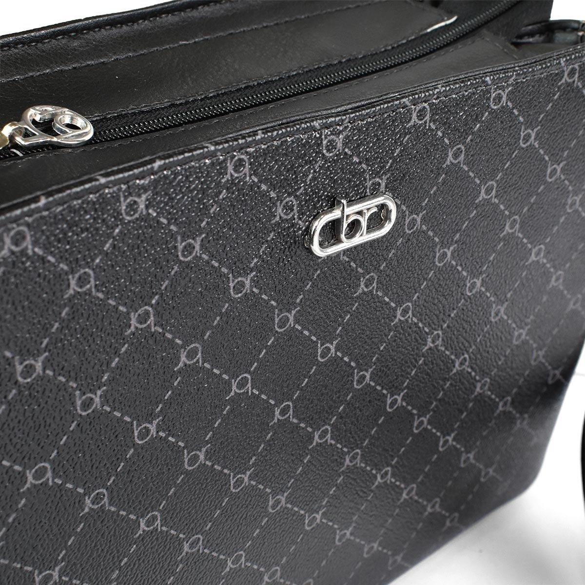 Beira Rio Monograma Grafite Elegancia Preta Feminina Leveza Preto 5