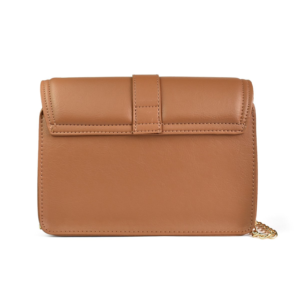 Bolsa Beira Rio Camel Elegancia Versatil Alca Corrente Marrom 4