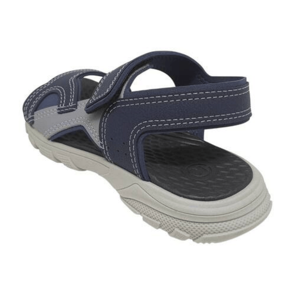 Sandalia Molekinho Marinho Cinza Antiderrapante Velcro Azul Marinho 2