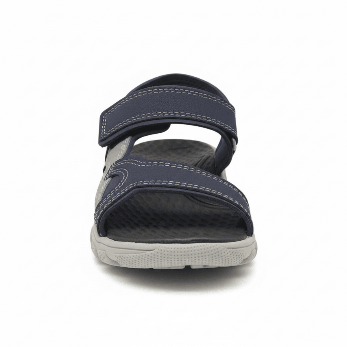 Sandalia Molekinho Marinho Cinza Antiderrapante Velcro Azul Marinho 6