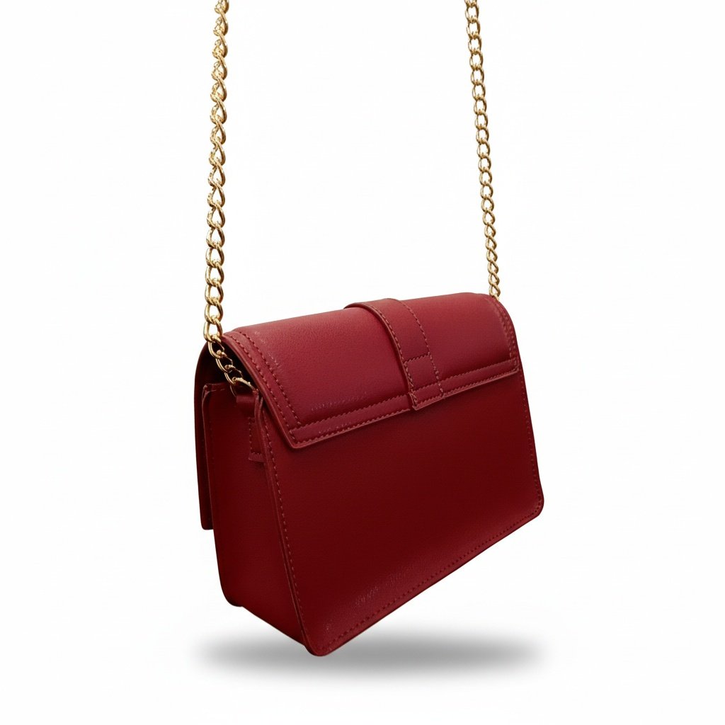Beira Rio Bolsa Cherry Alca Corrente Dourada Sofisticacao Vermelho 2