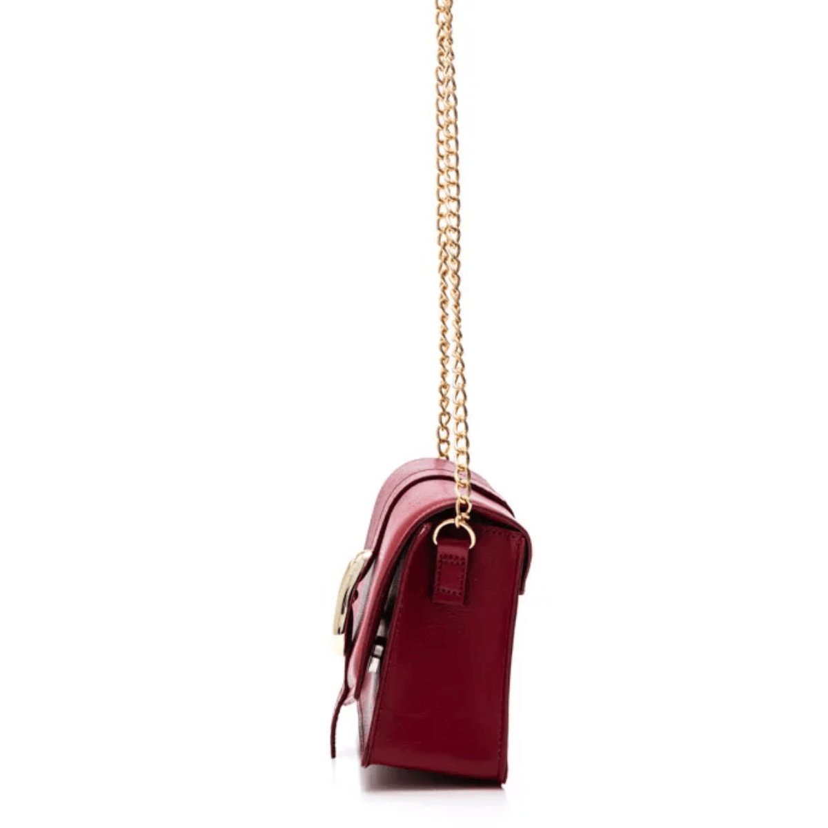 Beira Rio Bolsa Cherry Alca Corrente Dourada Sofisticacao Vermelho 4