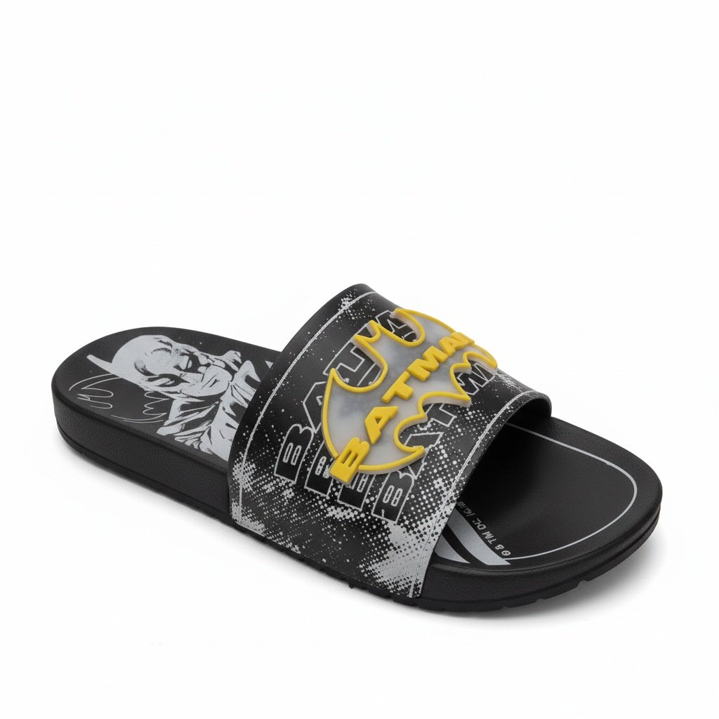 Chinelo Grendene Batman Preto Amarelo Cinza Aventura Urbana
