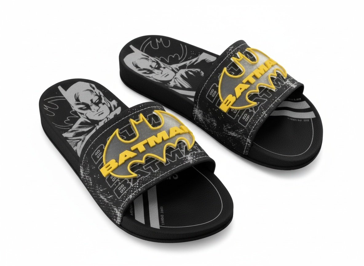 Chinelo Grendene Batman Preto Amarelo Cinza Aventura Urbana Preto 3