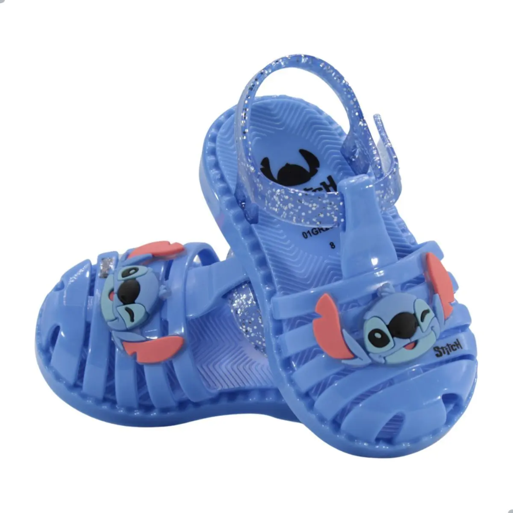 Sandalia Ipanema Infantil Stitch Azul Glitter Conforto Azul 7