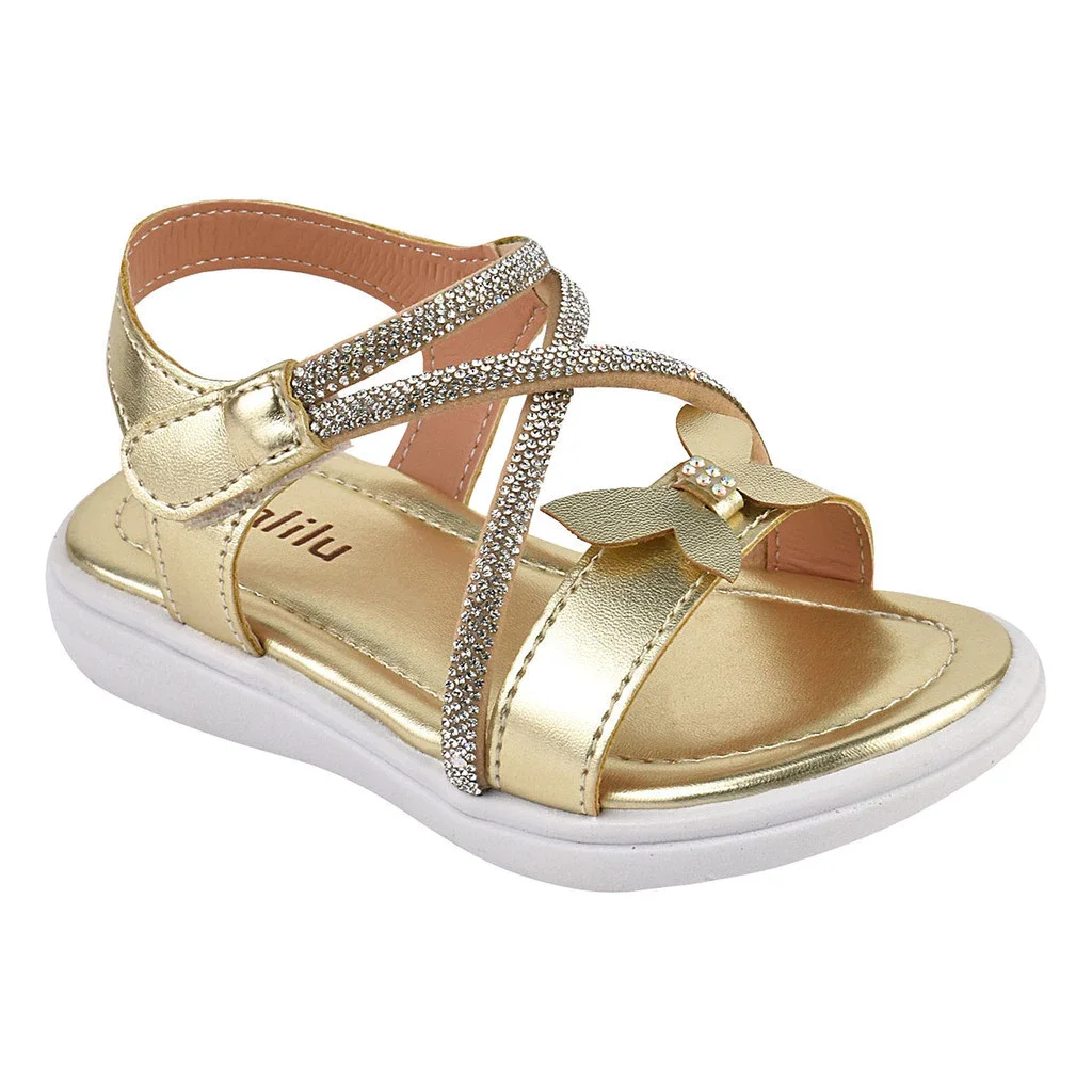 Sandalia Lalilu Egeu Dourado Brilho Conforto Dourado 3