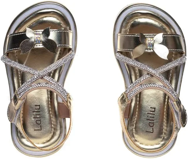 Sandalia Lalilu Egeu Dourado Brilho Conforto Dourado 4