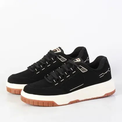 Tenis Logus Masculino Preto Champagne Conforto Casual Preto 5