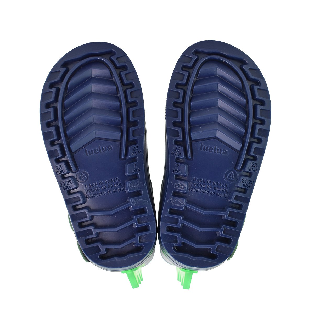 Galocha Luelua Dino Calce Facil Marinho Meninos  Azul 6
